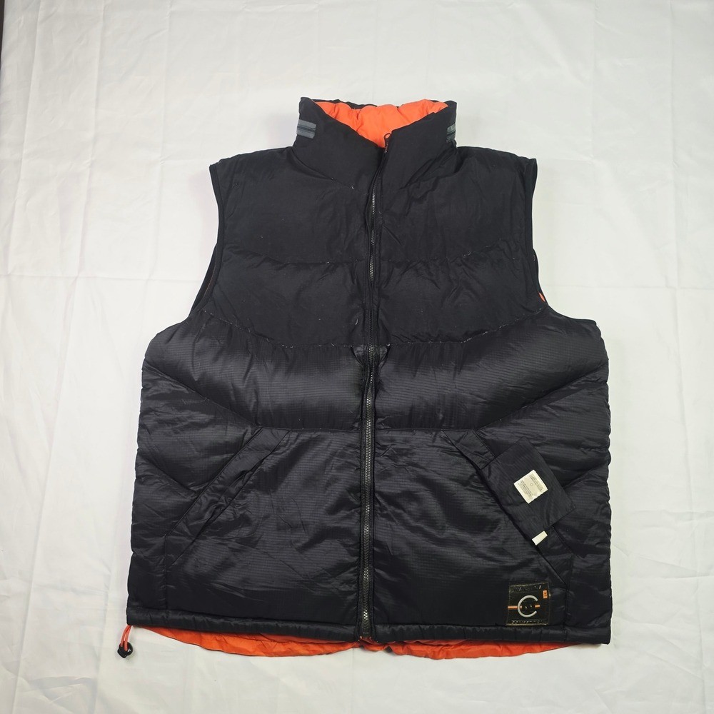 Nautica Men's Competition Reversible Puffer Vest XXL Black Orange Duck Down A22 - Picture 3 of 15